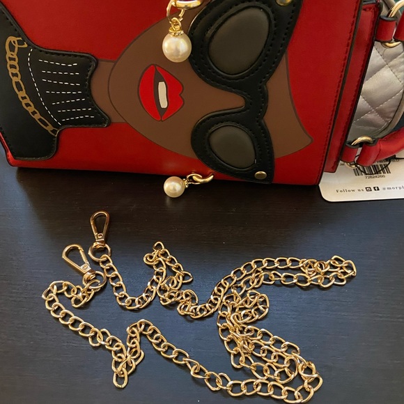 Red/Black/Brown graphic Handbag (Morph Boutique) - Picture 4 of 7